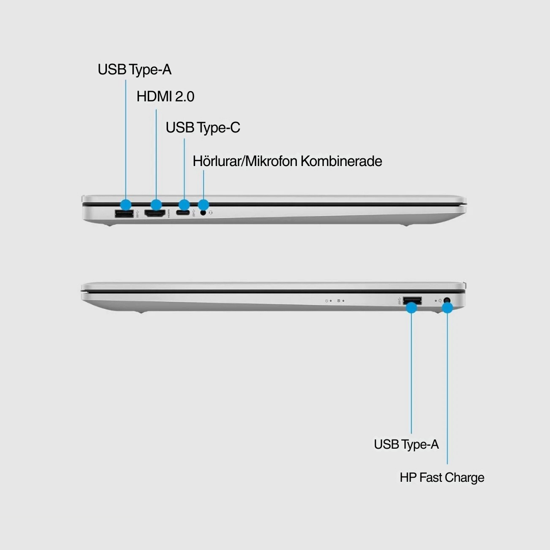 HP Laptop 17 med Intel Core i7-1355U